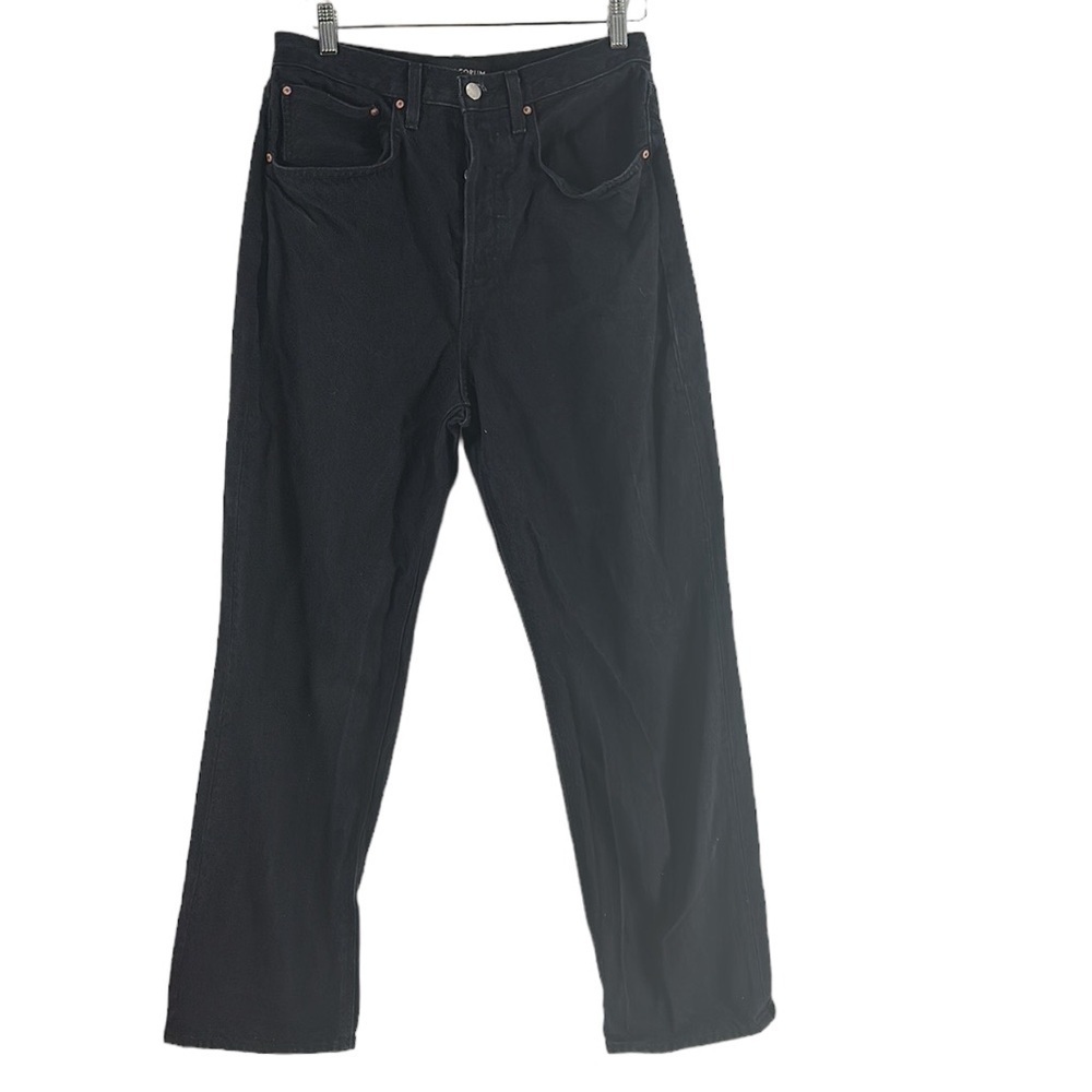 Aritzia denim forum The Joni highrise loose 29L black baggy sz 28